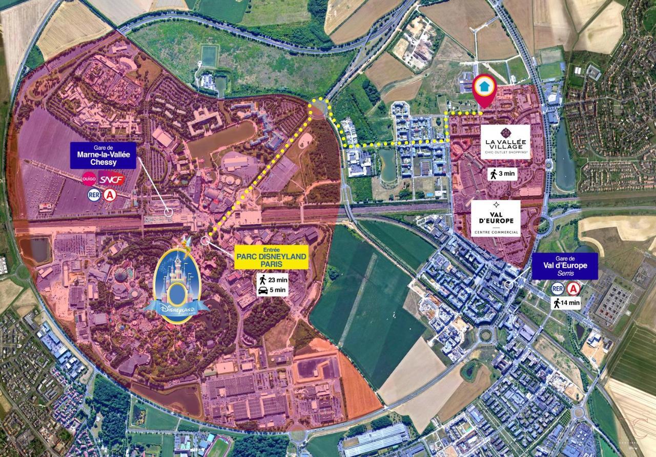 Disneyland-Paris 8Pers, 2 Parkings, Wifi, Serris Eksteriør billede